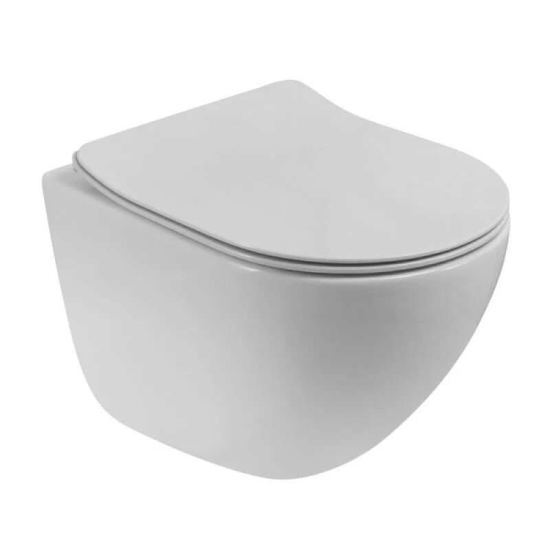 Инсталляция BelBagno с безободковым унитазом BelBagno Amanda-Tor, сиденье ультратонкое SLIM, BB002-80/BB051CH-TOR-FC/BB2011SC