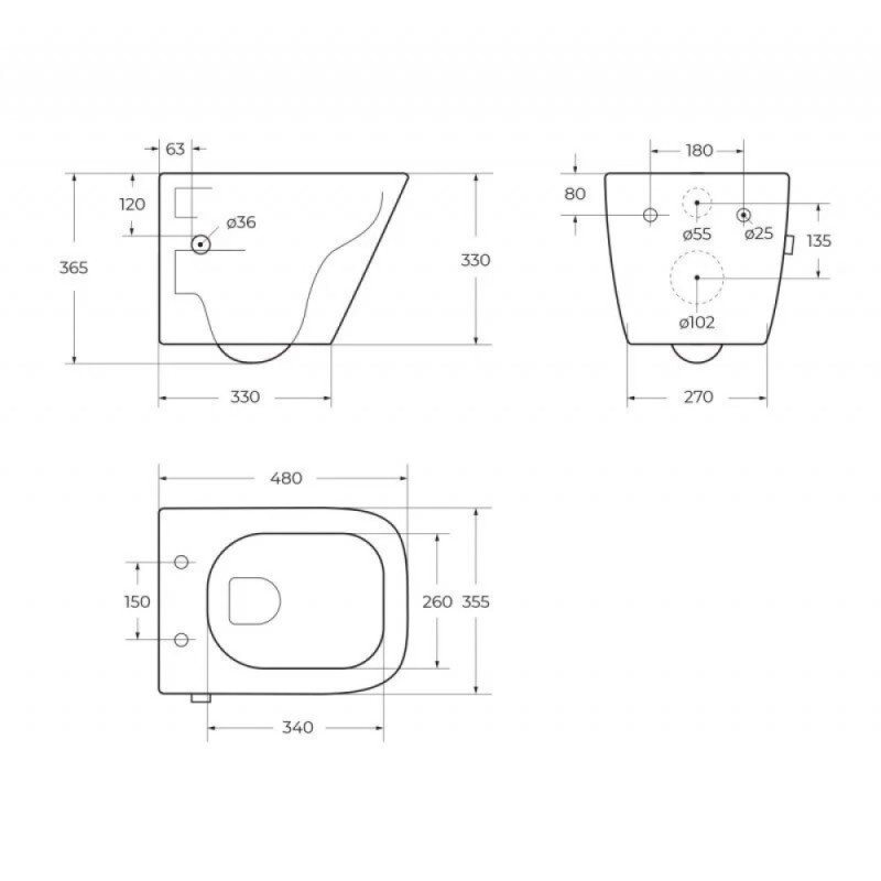 Инсталляция BelBagno с безободковым унитазом BelBagno Due, сиденье микролифт, BB002-80/BB3103CHR-BS/SC