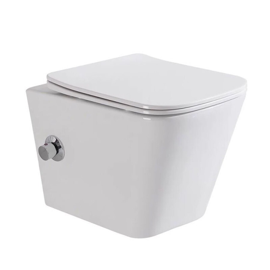 Инсталляция BelBagno с безободковым унитазом BelBagno Due, сиденье микролифт, BB002-80/BB3103CHR-BS/SC