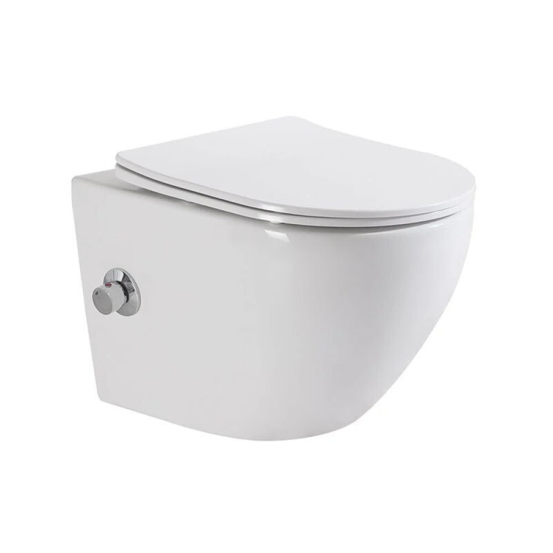 Инсталляция BelBagno с безободковым унитазом BelBagno UNO, сиденье микролифт, BB002-80/BB3105CHR-BS/SC