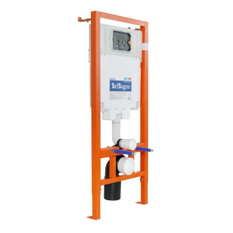 Инсталляция BelBagno с безободковым унитазом BelBagno UNO, сиденье микролифт, BB002-80/BB3105CHR/SC