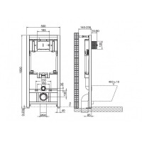 Инсталляция BelBagno с безободковым унитазом BelBagno UNO, сиденье микролифт, BB002-80/BB3105CHR/SC