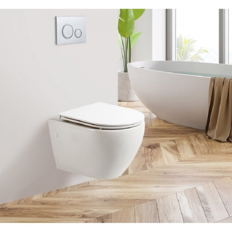 Подвесной унитаз BelBagno Tornado Senso-Tor BB017CH-TOR, безободковый, цвет белый