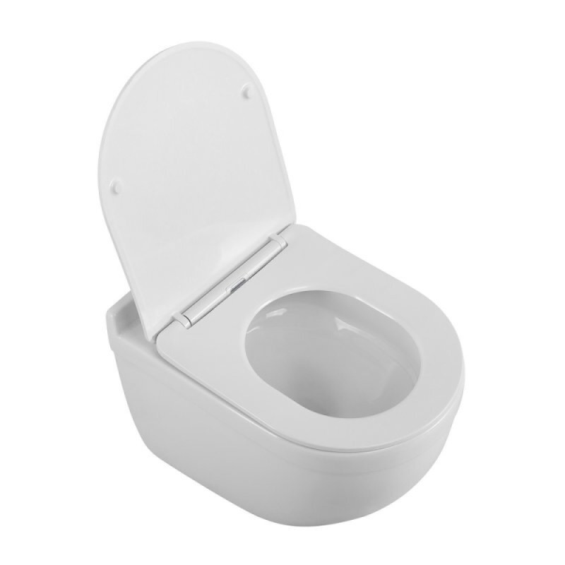 Подвесной унитаз BelBagno Tornado Senso-Tor BB017CH-TOR/SC, безободковый, сиденье микролифт, белый