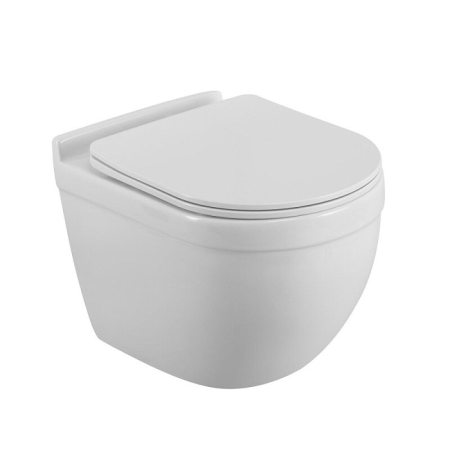 Подвесной унитаз BelBagno Tornado Senso-Tor BB017CH-TOR/SC, безободковый, сиденье микролифт, белый