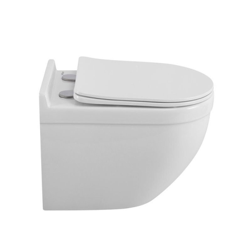 Подвесной унитаз BelBagno Tornado Senso-Tor BB017CH-TOR/SC, безободковый, сиденье микролифт, белый