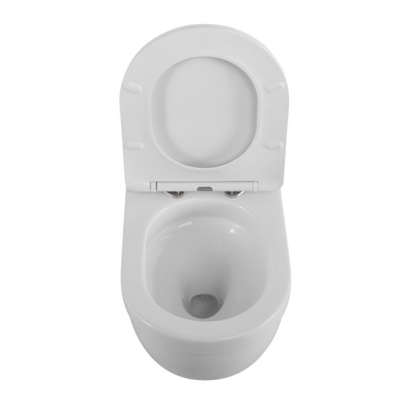 Подвесной унитаз BelBagno Tornado Senso-Tor BB017CH-TOR/SC, безободковый, сиденье микролифт, белый