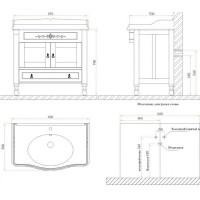 Тумба под раковину BelBagno Novanta BB01NOVB/ACA - Ciliegio