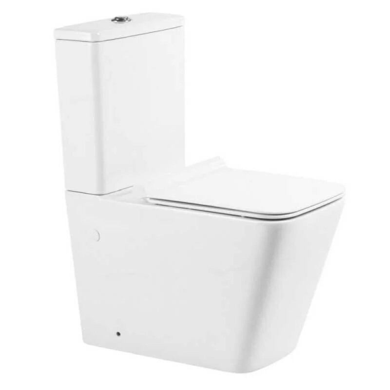 Напольный унитаз BelBagno Ardente-R BB02093CPR/BB02093T/BB2112SC, безободковый, с бачком, сиденье микролифт, белый