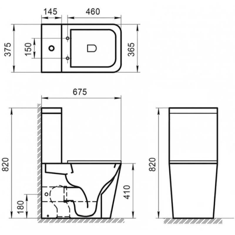 Напольный унитаз BelBagno Ardente-R BB02093CPR/BB02093T/BB2112SC, безободковый, с бачком, сиденье микролифт, белый