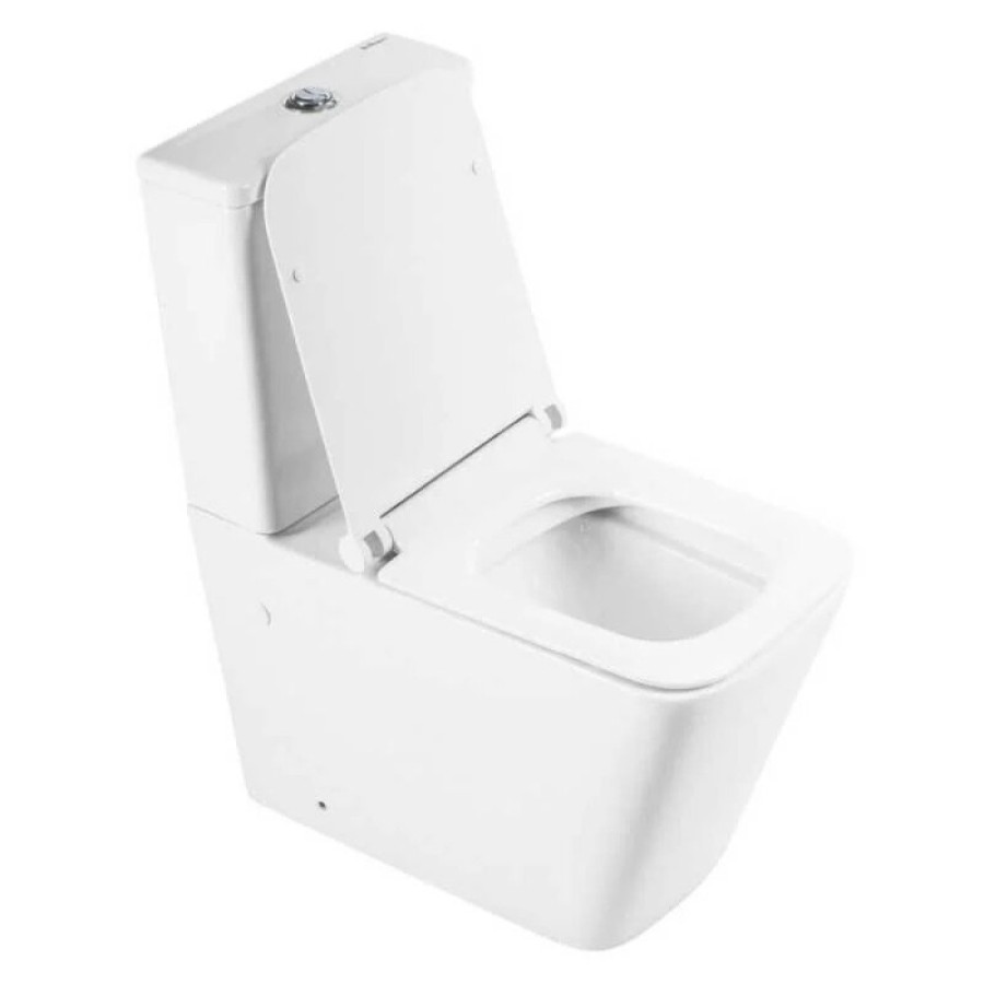 Напольный унитаз BelBagno Ardente-R BB02093CPR/BB02093T/BB2112SC, безободковый, с бачком, сиденье микролифт, белый