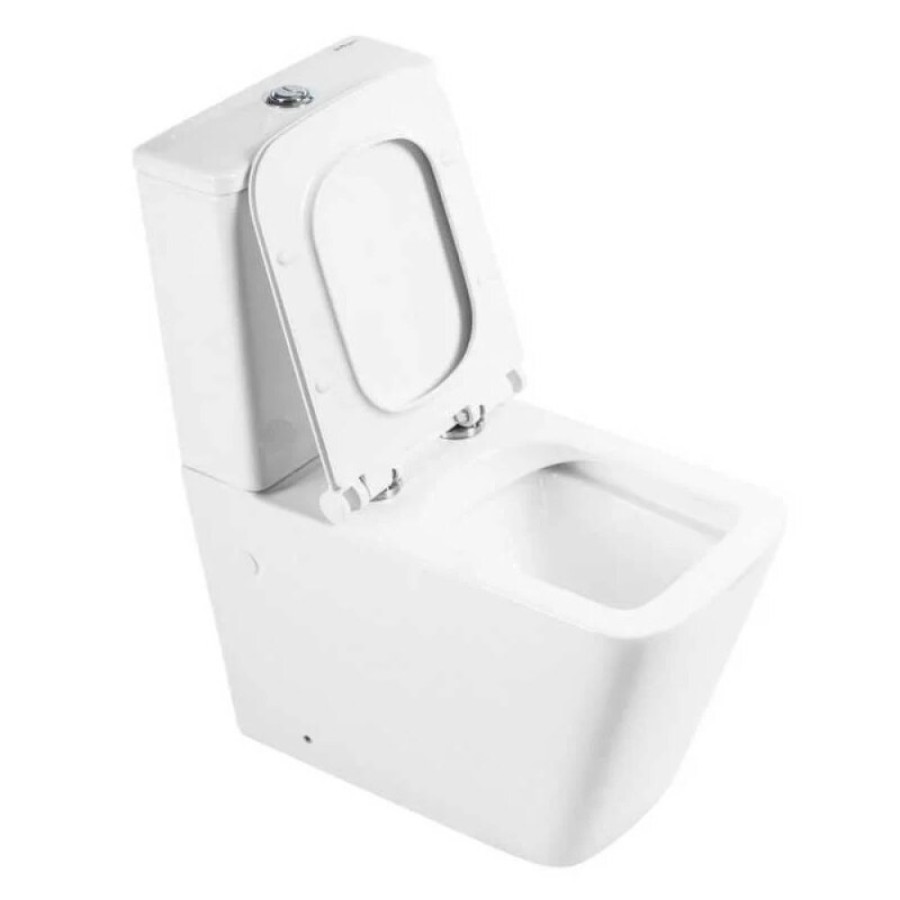 Напольный унитаз BelBagno Ardente-R BB02093CPR/BB02093T/BB2112SC, безободковый, с бачком, сиденье микролифт, белый