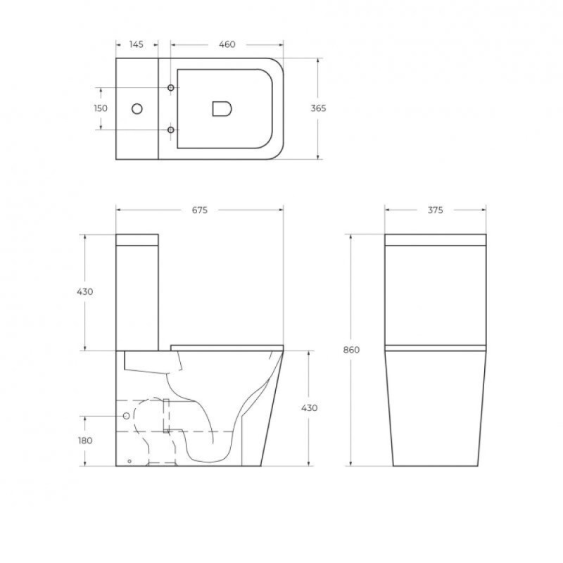 Напольный унитаз BelBagno Ardente-R BB02093CPR/SC/BB02093T, безободковый, с бачком, сиденье микролифт, белый