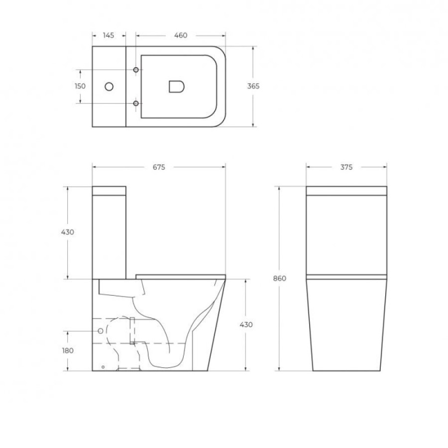 Напольный унитаз BelBagno Ardente-R BB02093CPR/SC/BB02093T, безободковый, с бачком, сиденье микролифт, белый