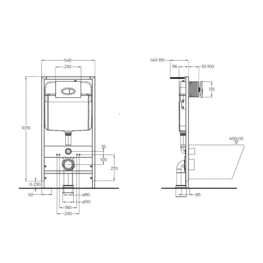 Инсталляция BelBagno для подвесного унитаза BB026