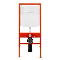 Инсталляция BelBagno для подвесного унитаза BB026, клавиша белая BB042BL
