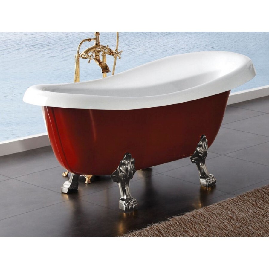 Ванна акриловая BelBagno BB04-ROS-ORO 170 х 85 см, ножки золото