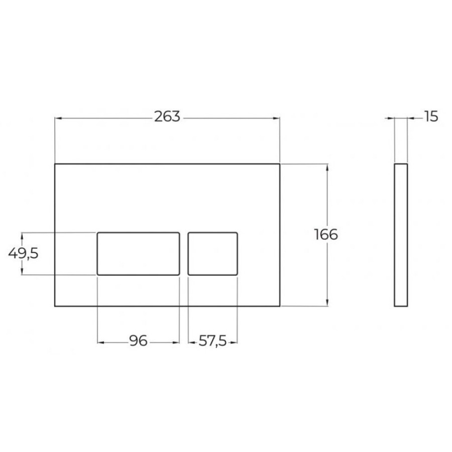 Клавиша смыва BelBagno, цвет хром глянцевый, BB041CR