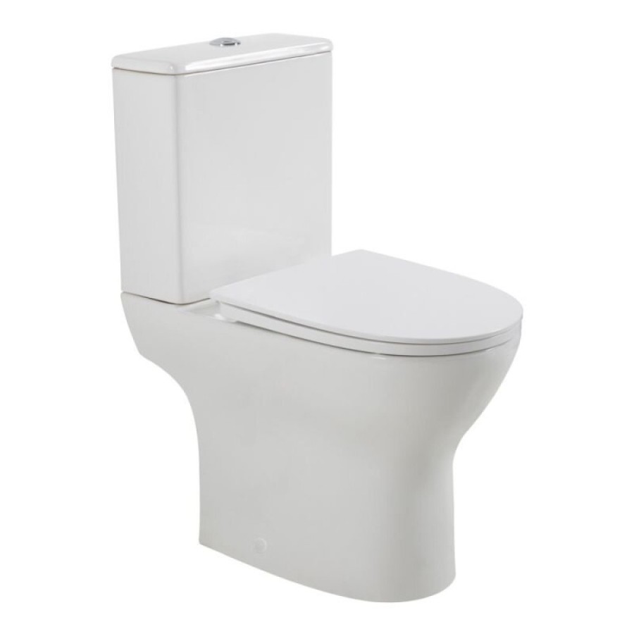 Напольный унитаз BelBagno LOUNGE, безободковый, сиденье soft close, белый, BB045/051T/BB045CPR/SC