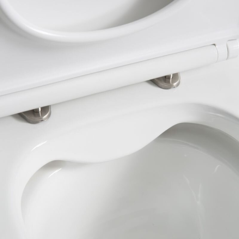 Напольный унитаз BelBagno LOUNGE, безободковый, сиденье soft close, белый, BB045/051T/BB045CPR/SC