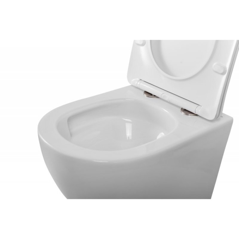 Унитаз подвесной BelBagno Sfera-TOR BB046CH-TOR/SC безободковый, смыв Tornado, сиденье микролифт, белый