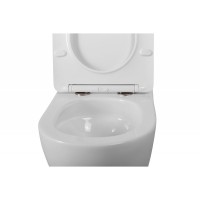 Унитаз подвесной BelBagno Sfera-TOR BB046CH-TOR/SC безободковый, смыв Tornado, сиденье микролифт, белый
