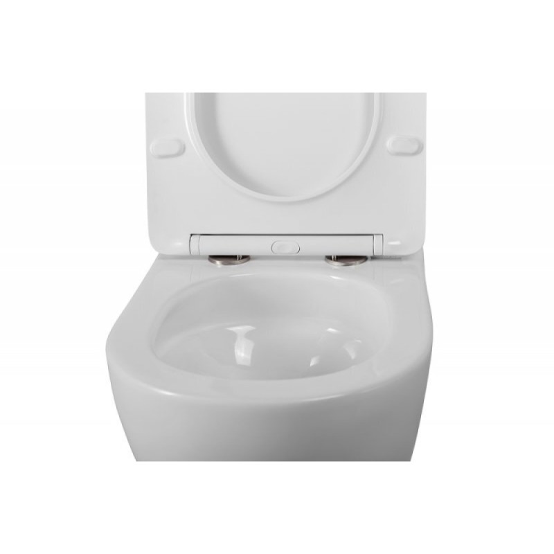 Унитаз подвесной BelBagno Sfera-TOR BB046CH-TOR/SC безободковый, смыв Tornado, сиденье микролифт, белый
