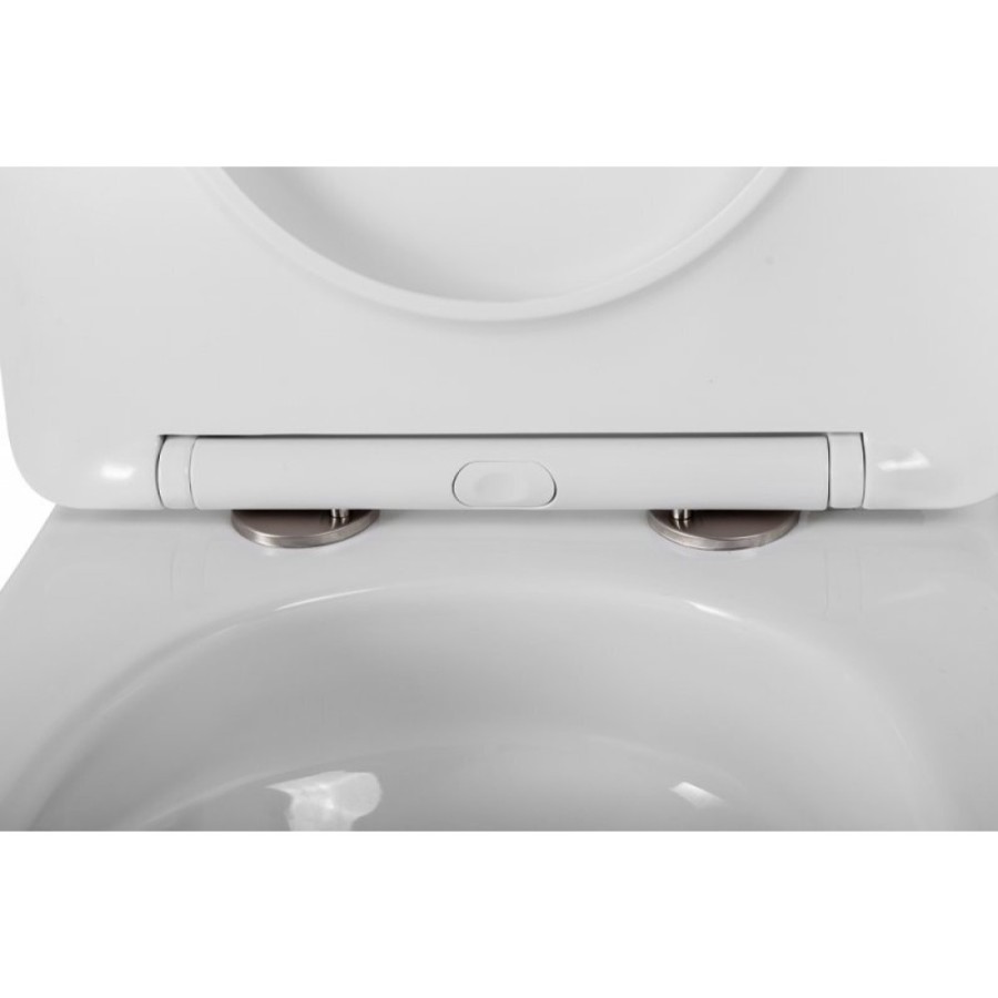 Унитаз подвесной BelBagno Sfera-TOR BB046CH-TOR/SC безободковый, смыв Tornado, сиденье микролифт, белый