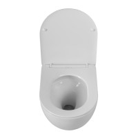 Унитаз подвесной BelBagno Sfera-TOR BB046CH-TOR/SC безободковый, смыв Tornado, сиденье микролифт, белый