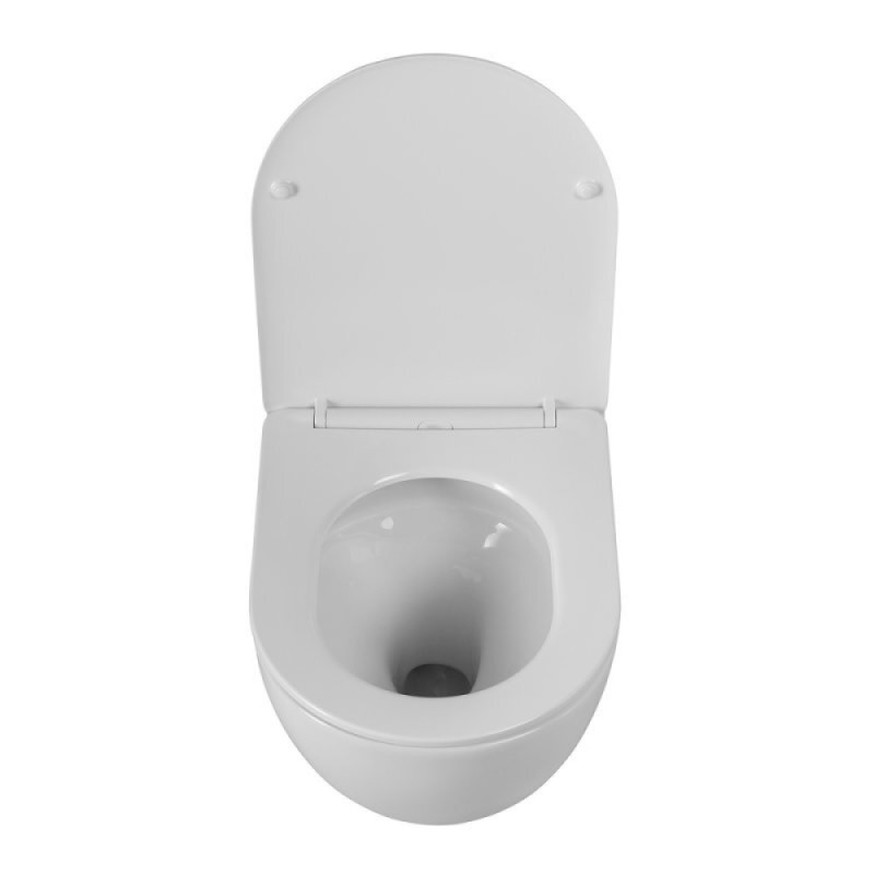 Унитаз подвесной BelBagno Sfera-TOR BB046CH-TOR/SC безободковый, смыв Tornado, сиденье микролифт, белый
