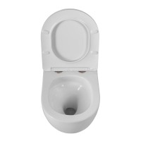 Унитаз подвесной BelBagno Sfera-TOR BB046CH-TOR/SC безободковый, смыв Tornado, сиденье микролифт, белый
