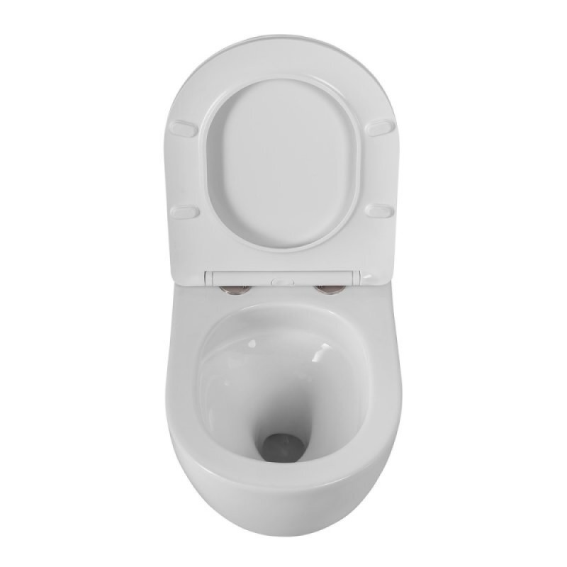 Унитаз подвесной BelBagno Sfera-TOR BB046CH-TOR/SC безободковый, смыв Tornado, сиденье микролифт, белый