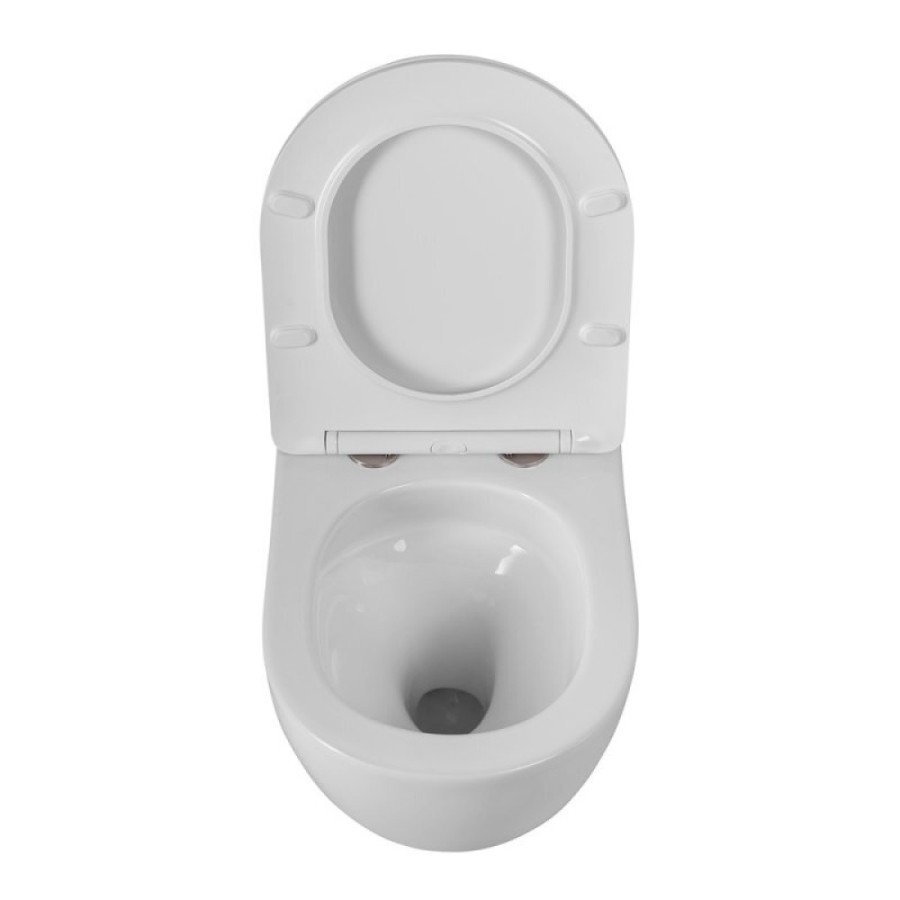 Унитаз подвесной BelBagno Sfera-TOR BB046CH-TOR/SC безободковый, смыв Tornado, сиденье микролифт, белый