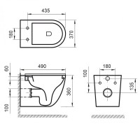 Подвесной унитаз BelBagno Sfera-R BB046CHR/SC, безободковый, сиденье микролифт, белый