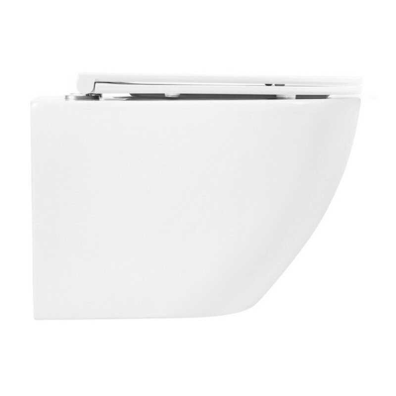Подвесной унитаз BelBagno Sfera-R BB046CHR/SC, безободковый, сиденье микролифт, белый