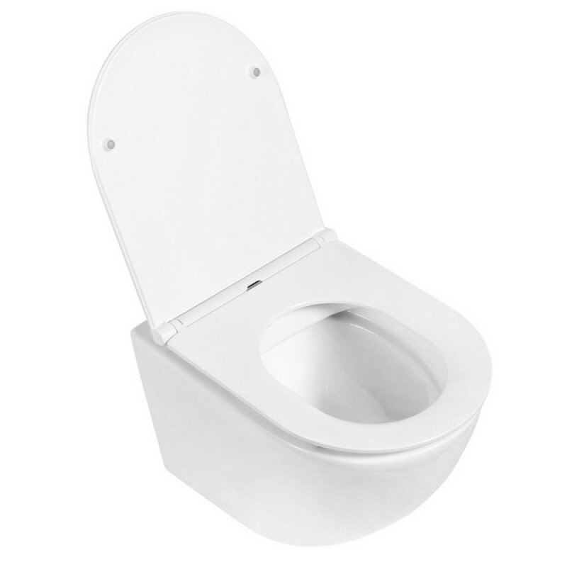 Подвесной унитаз BelBagno Sfera-R BB046CHR/SC, безободковый, сиденье микролифт, белый