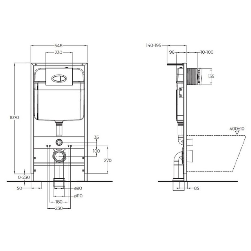 Инсталляция BelBagno с унитазом BelBagno Sfera-R BB046CHR/SC/BB026/BB042BL, сиденье микролифт, клавиша смыва белая, белый, 3 в 1