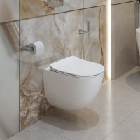 Подвесной унитаз BelBagno Amanda-Tor безободковый, смыв Tornado, белый, BB051CH-TOR-FC
