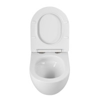 Подвесной унитаз BelBagno Amanda-Tor BB051CH-TOR-FC/SC, безободковый, смыв Tornado, сиденье микролифт, белый