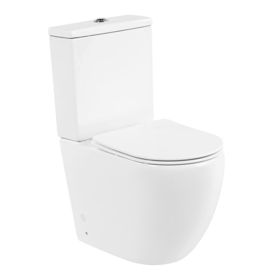 Напольный безободковый унитаз BelBagno Amanda BB051CPR/BB051T, белый, P-trap