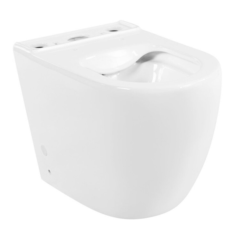 Напольный безободковый унитаз BelBagno Amanda BB051CPR/BB051T, белый, P-trap