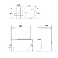Напольный безободковый унитаз BelBagno Amanda BB051CPR/BB051T/BB051SC, сиденье микролифт, белый