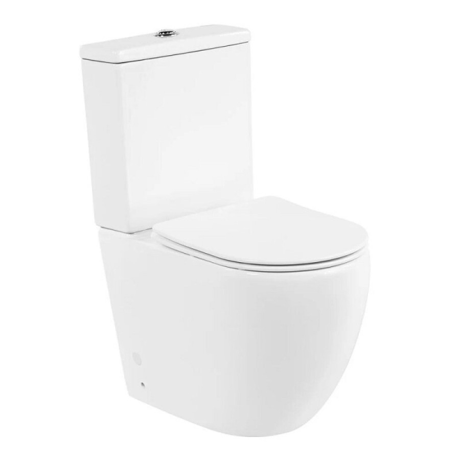 Напольный безободковый унитаз BelBagno Amanda BB051CPR/BB051T/BB051SC, сиденье микролифт, белый