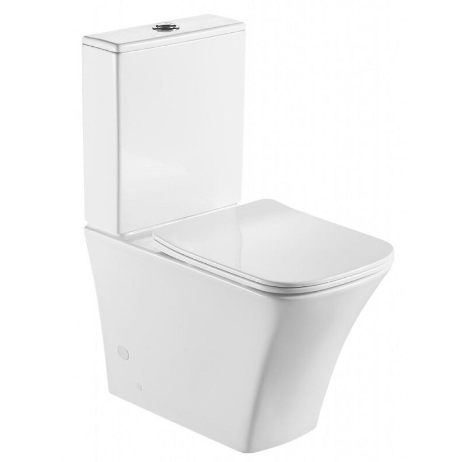 Напольный унитаз-компакт BelBagno Marmi BB052CPR безободковый с бачком BB052T