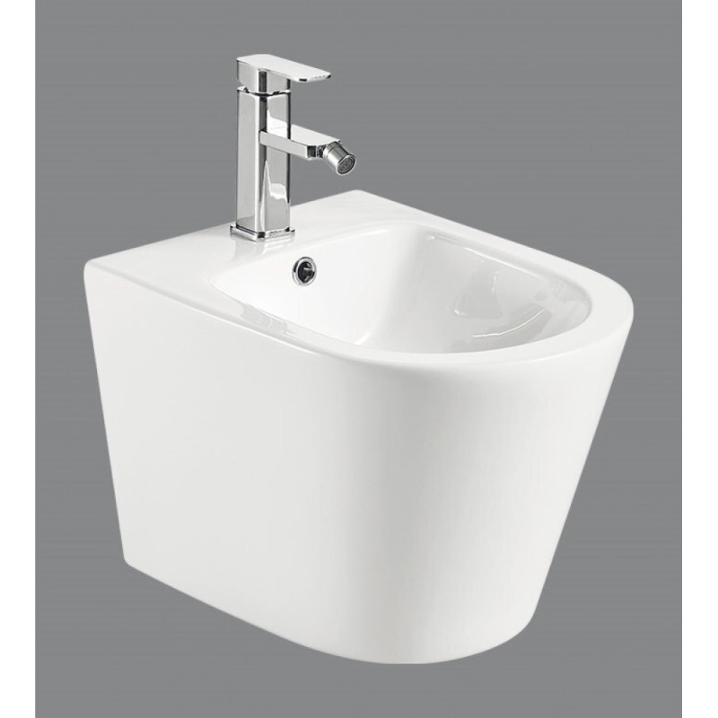 Подвесное биде BelBagno Flay BB053BH-R, белое