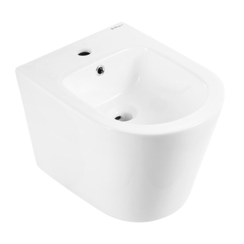 Подвесное биде BelBagno Flay BB053BH-R, белое