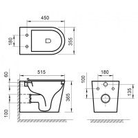 Подвесной безободковый унитаз BelBagno Flay-R BB053CHR, белый