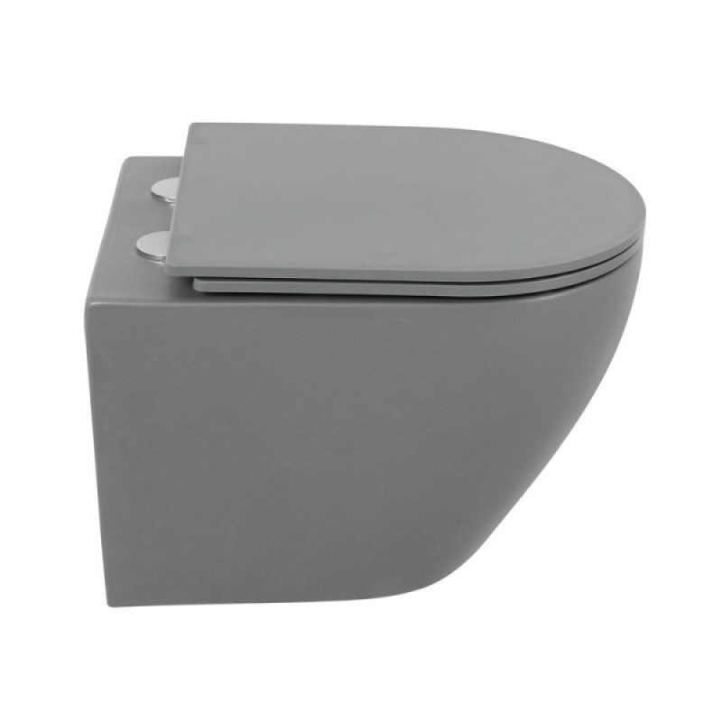Унитаз подвесной BelBagno Colorato BB062CHR-GR безободковый, цвет серый