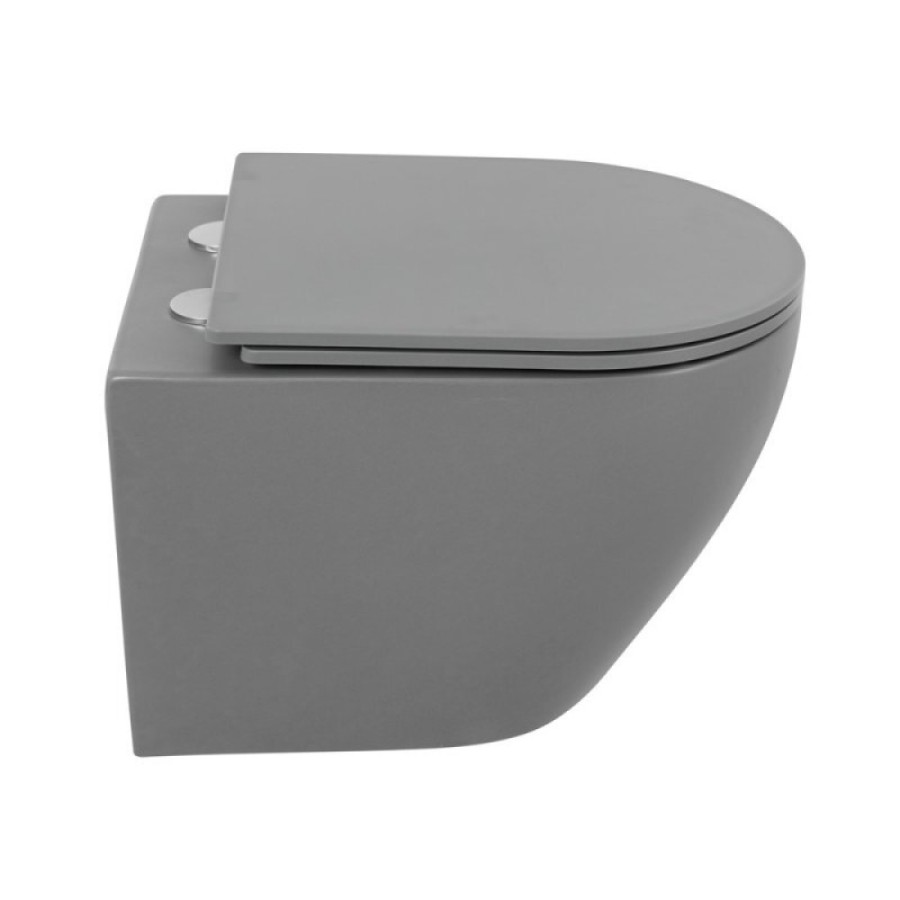 Унитаз подвесной BelBagno Colorato BB062CHR-GR безободковый, цвет серый