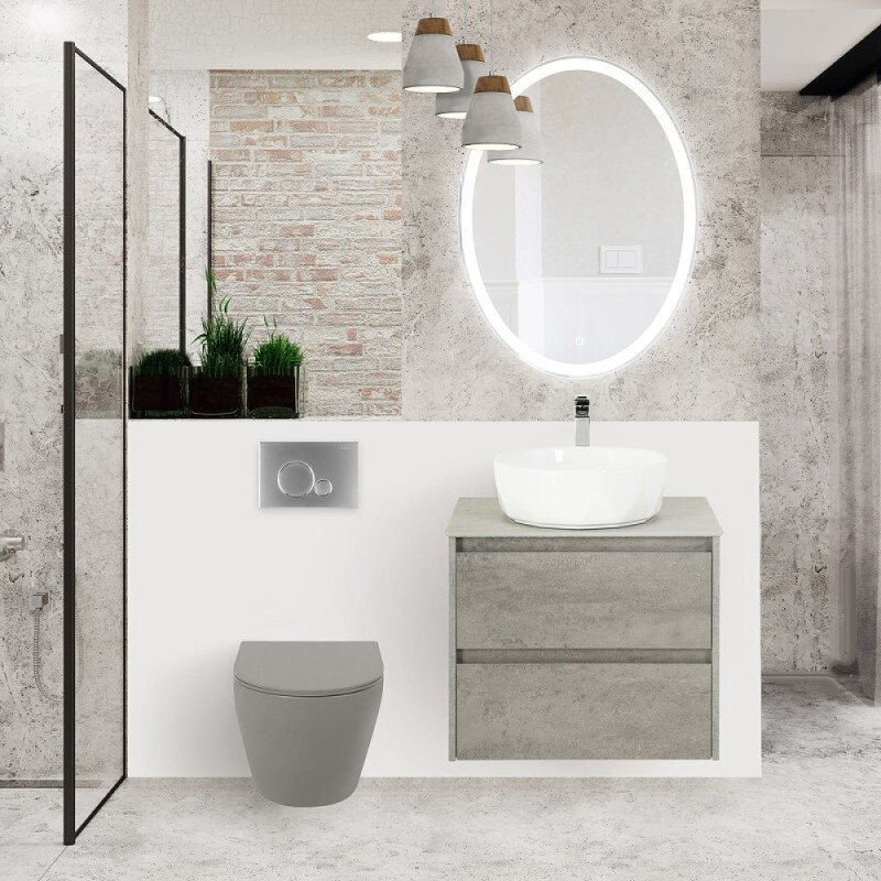 Унитаз подвесной BelBagno Colorato BB062CHR-GR безободковый, цвет серый